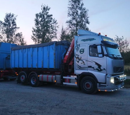 Vaihtolava purkutöiden apuna